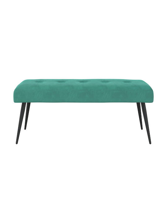 Velvet Turquoise Dining Bench 110x40x46cm