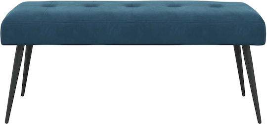 Πάγκος Τραπεζαρίας Βελούδινος Μπλε 110x40x46εκ.
