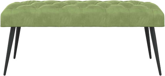 Velvet Dining Bench Light Green 110x40x46cm