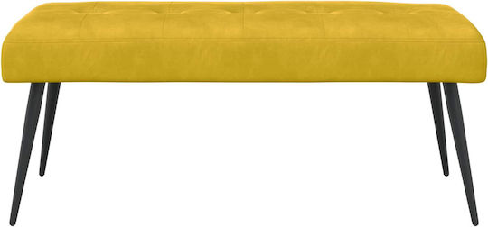 Bancă De Bucătărie Din Catifea Galbenă 110x40x46cm