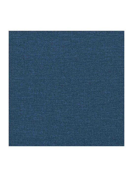 Dining Bench With Blue Fabric Upholstery 80x40x46cm