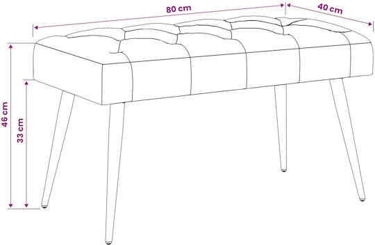 Кадифена Трапезарна Пейка Лилава 80x40x46см