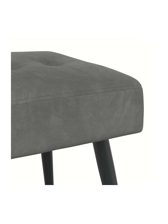Velvet Dark Gray Dining Bench 110x40x46cm