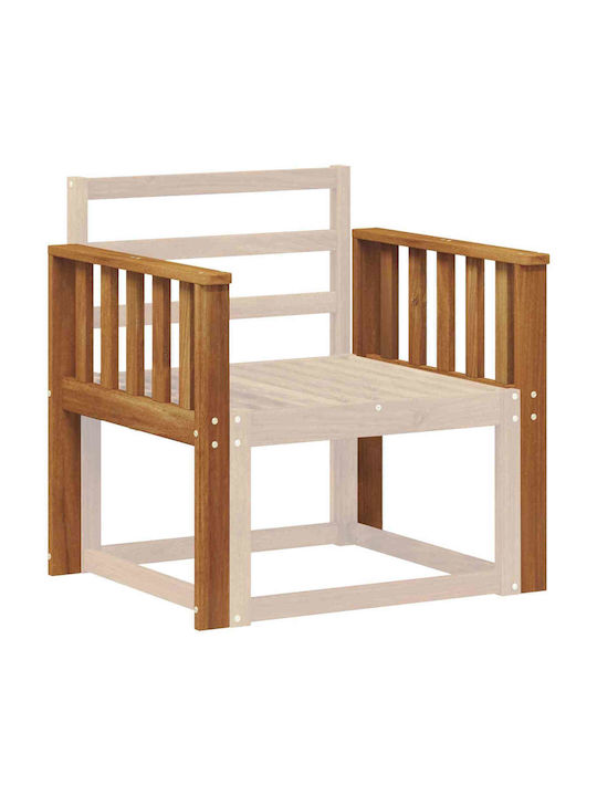Dining Room Wooden Brown Armchairs 2 Pieces 60x61 cm