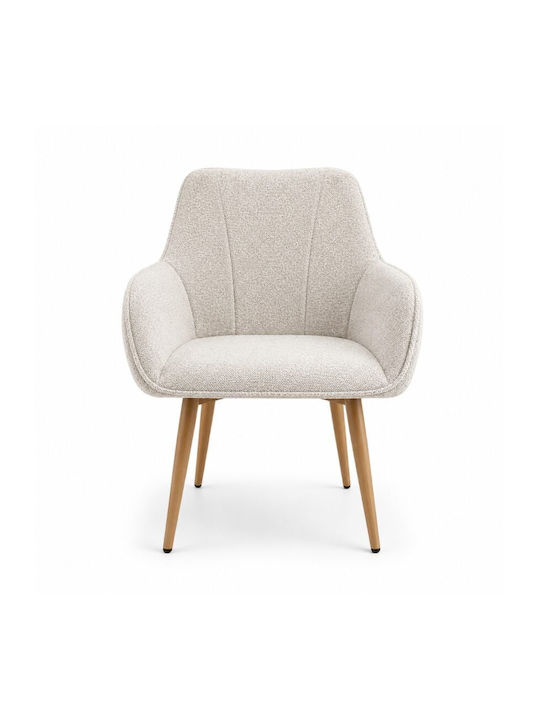 Sova Scaun Sala De Mese Cu Material Textil Căprui 57x55x85cm