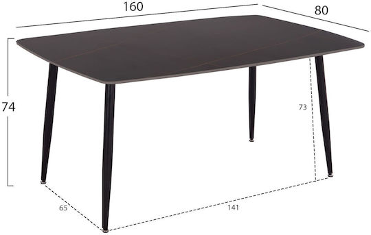 Esszimmermöbel-Set Gaff mit 4 Stücken 160x80cm