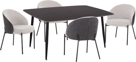 Esszimmermöbel-Set Detton Mit 4 Stühlen 160x80cm