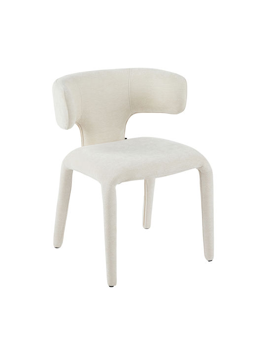 Bien Dining Chairs with Fabric Upholstery Ecru 2pcs 49.5x55x76cm
