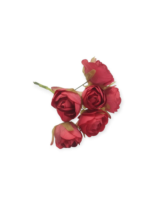 Set Mini Red Roses 3cm 6 Pieces