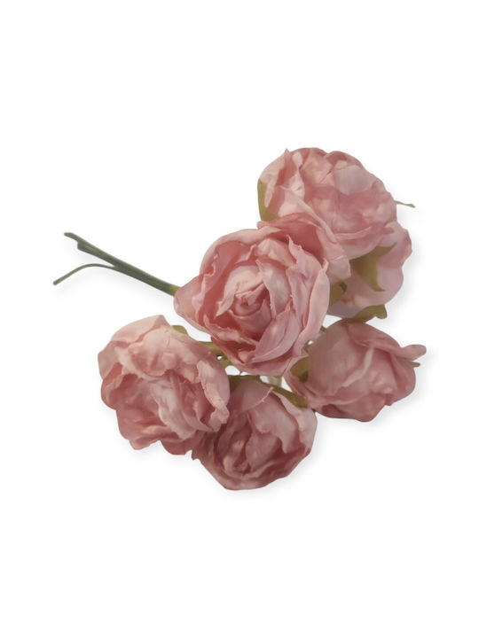 Set Mini Roses 3cm Dark Rotten Apple 6 Pieces