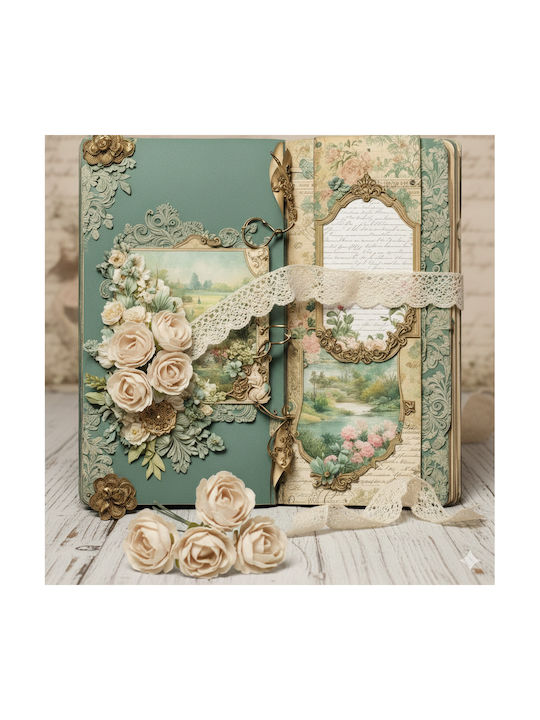Set Mini 3cm Salmon Roses 6 Pieces