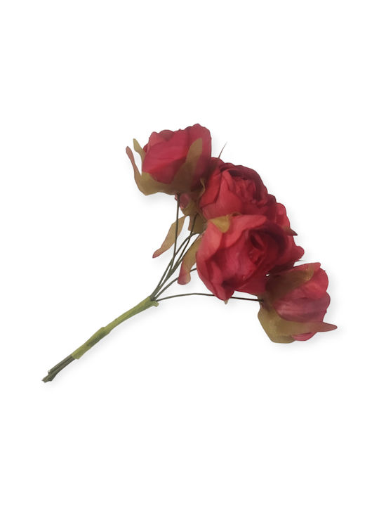 Set Mini Red Roses 3cm 6 Pieces