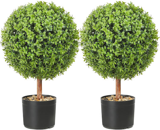 Künstlicher Baum für den Außenbereich Grün 61cm 2Stück Vevor
