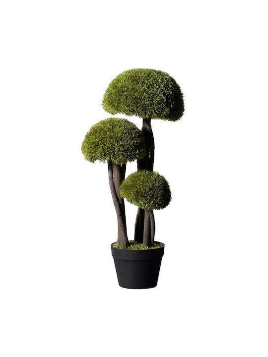Supergreens Uv Künstlicher Bonsai Baum Moss mushroom Dreifach Grüne 70 cm