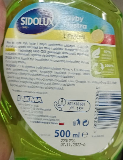 Lakma Spray de Curățare pentru Geamuri 1x500ml