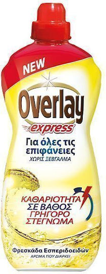 Overlay Express Cleaning Liquid for Floor Φρεσκάδα Εσπεριδοειδών 1lt