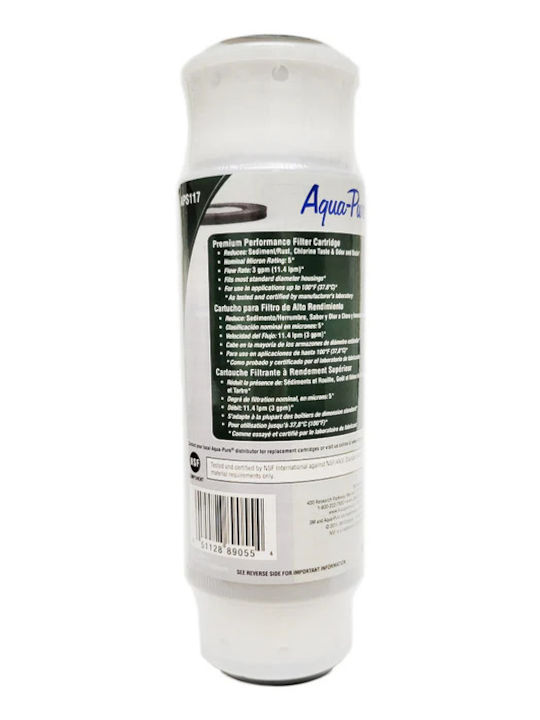 3M Water Filter Cartridge Countertop And Under Sink From Activated Carbon 10" APS117 5 Micron Rating