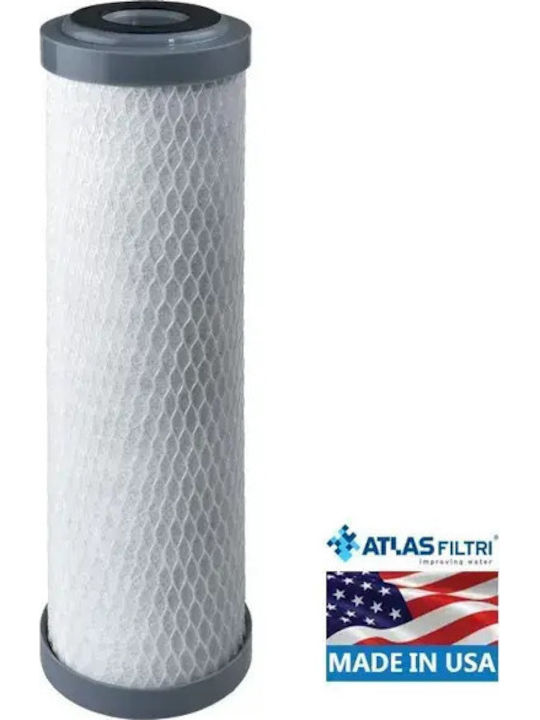 Atlas Filtri Water Filter Cartridge Countertop Activated Carbon 10" Cb-af Pb Sx 0.5 μm