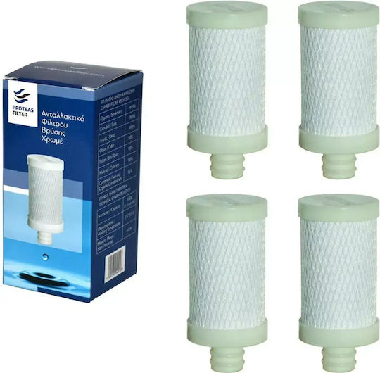 Proteas Filter Water Filter Cartridge for Faucet from Activated Carbon 4 Pieces