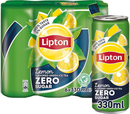 Lipton Green Ice Tea Λεμόνι Χωρίς Ανθρακικό σε Κουτί 6x330ml