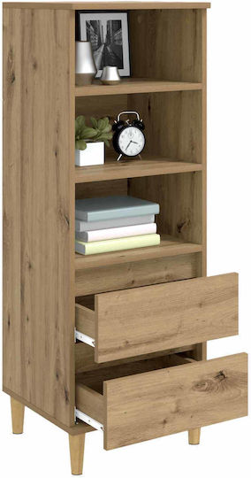 Hängende Wohnzimmer-Vitrine aus Spanplatte in Eiche 40x36x110 cm