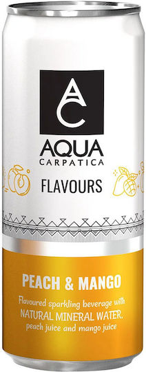 Aqua Carpatica Αναψυκτικό Peach & Mango με Ανθρακικό σε Κουτί 330ml