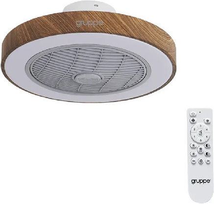 Gruppe CMBF-FS6008 Plafonieră 50cm cu Lumină Lemn Închis