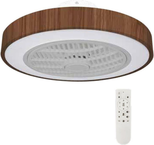 Gruppe CMBF-FS6008 Plafonieră 50cm cu Lumină Lemn Închis