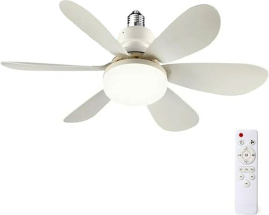 Rixme Deckenventilator 52.07cm mit Leuchte Weiß