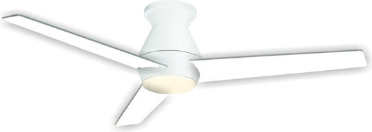 United United Ceiling Fan 132cm with Light Fixture Brown / White