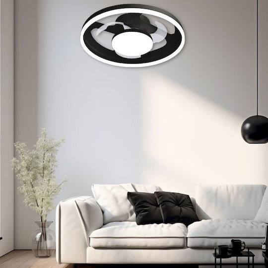Primo PRCF-80725 Closed Type (Ceiling Light) 50.8cm With Light Black