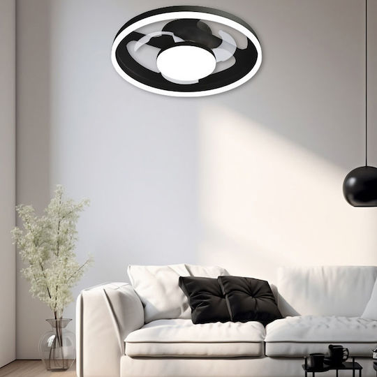 Primo PRCF-80725 Closed Type (Ceiling Light) 50.8cm With Light Black