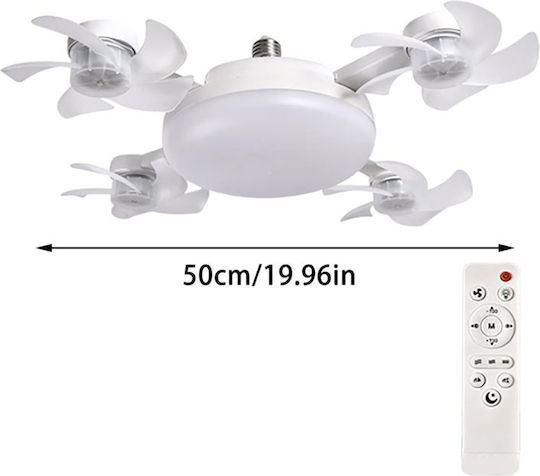 Ceiling Fan with White Light Fixture