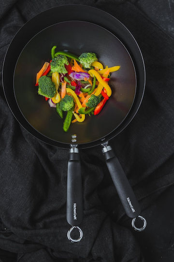 Kitchen Craft Wok από Ανθρακούχο Χάλυβα με Αντικολλητική Επίστρωση 26.5cm