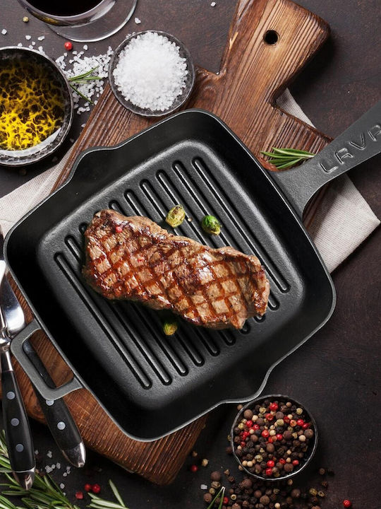 Lava Grill Pan Cast Iron with Enamel Coating 19.5cm
