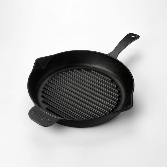 Lava Grill Pan Cast Iron with Enamel Coating 28cm