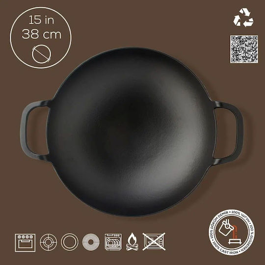 Lava Уок от Чугун с Емайл Покритие 38cm