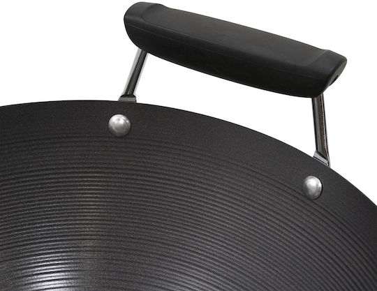 Kitchen Craft Wok από Ανθρακούχο Χάλυβα με Αντικολλητική Επίστρωση 35.5cm