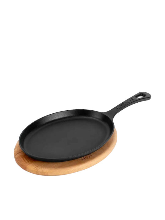 Lava Fajita Pan of Cast Iron with No Coating 23.6cm