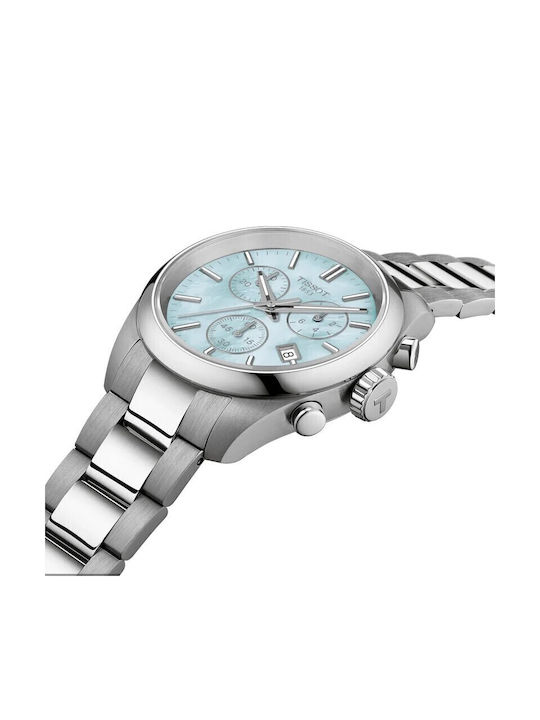 Tissot Pr 100 Womens Watch 36mm Battery With Silver Steel Bracelet