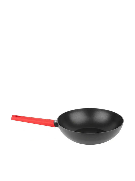 Pal Wok από Αλουμίνιο με Αντικολλητική Επίστρωση Red 28cm
