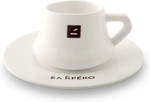 El Greko Tasse Kaffee aus Porzellan Weiß 80ml