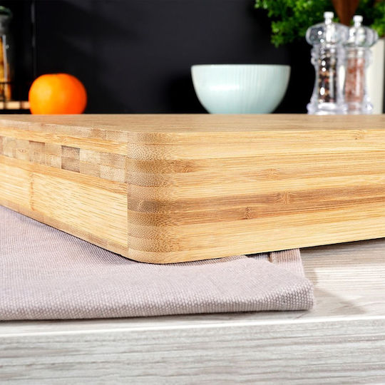 Orion Rectangular Bamboo Chopping Board Brown 46x30cm