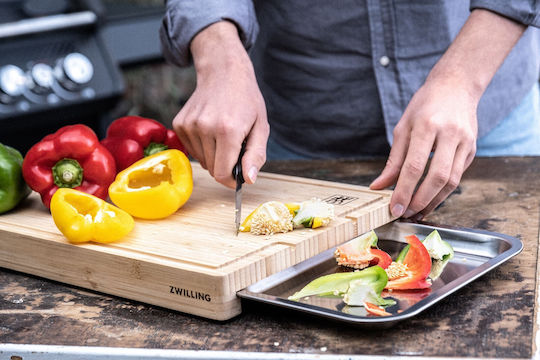 Rectangular Wooden Chopping Board Gray 39x30cm