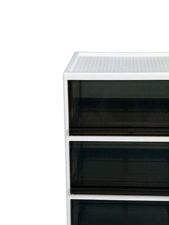 Vesta Plastic Drawer Unit 4 Tiers White 46x42x103cm