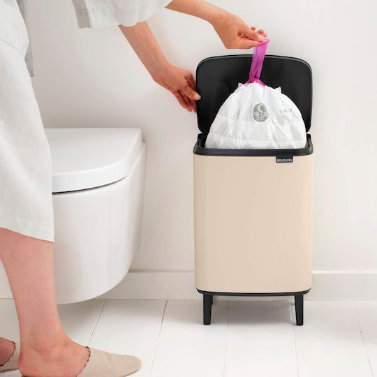 Brabantia Κάδος Bo Small Hi Απορριμμάτων Πλαστικός Μπεζ 12lt
