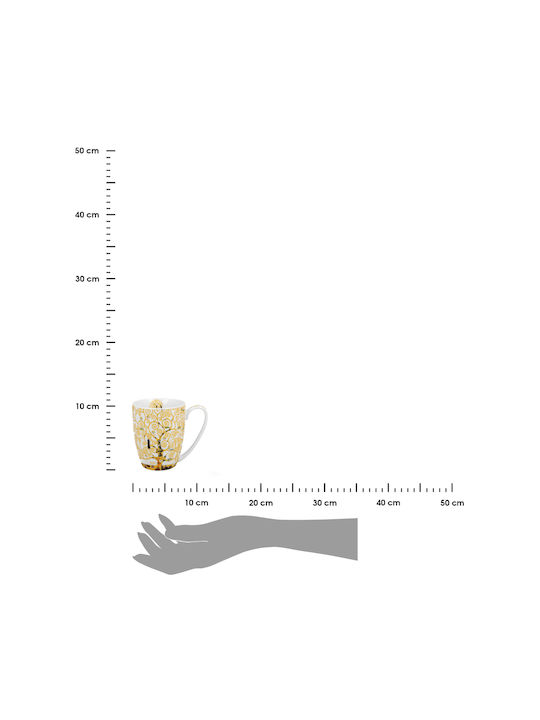 Mug 360ml Box Duo Klimt Tree Life Ecru