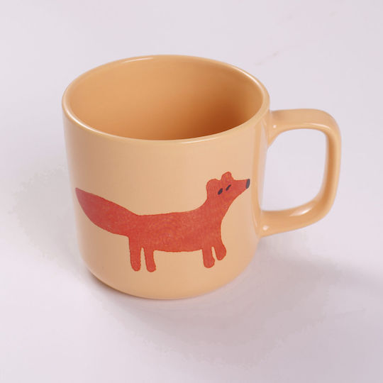 Bemalte Tiere Serie Tasse Keramik Orange 280ml