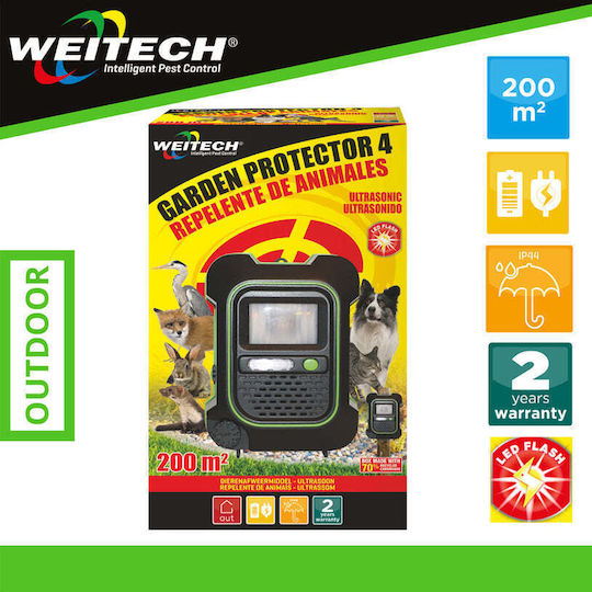 Weitech Dispozitiv cu Ultrasunete de Repulsie Pisici / Păsări 18x11m