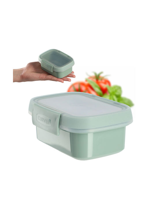 Food Container Snack Rectangle 0.2l Smart Eco To Go 12x9x5cm Soft Green